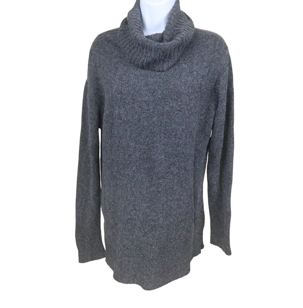 BP Charcoal Gray Cowl Neck Tunic Sweater Size M